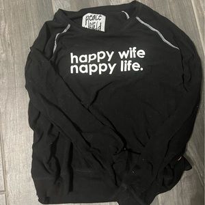Pre owned happy wife happy life sweatshirt size medium/large